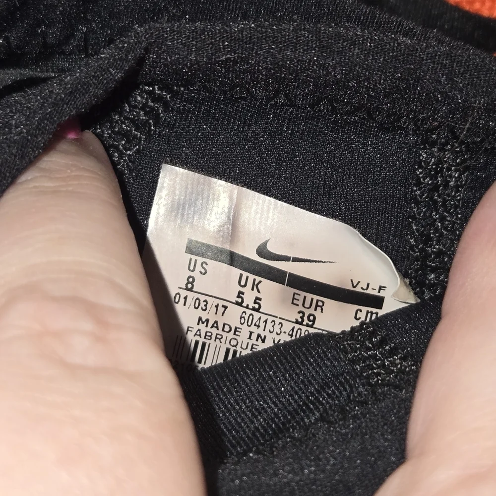 Nike Black and Orange Athletic Sneakers